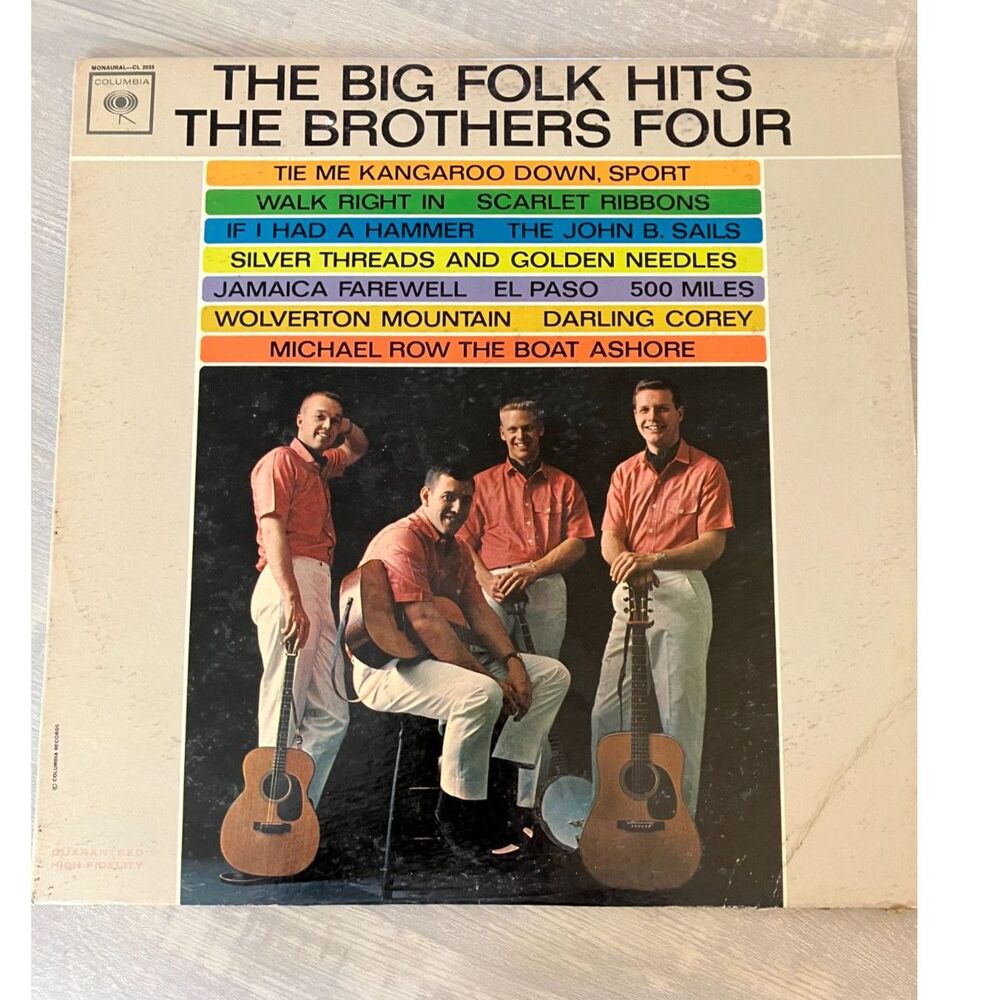 The Brothers Four "The Big Folk Hits" vinyl